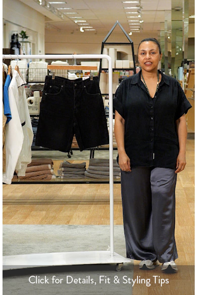 Slouch Denim Bermuda Shorts video