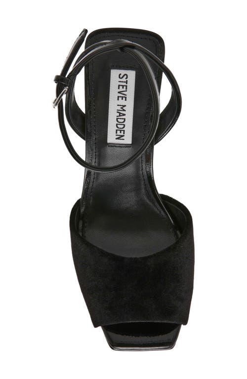 Steve Madden Lilac Ankle Strap Sandal In Black