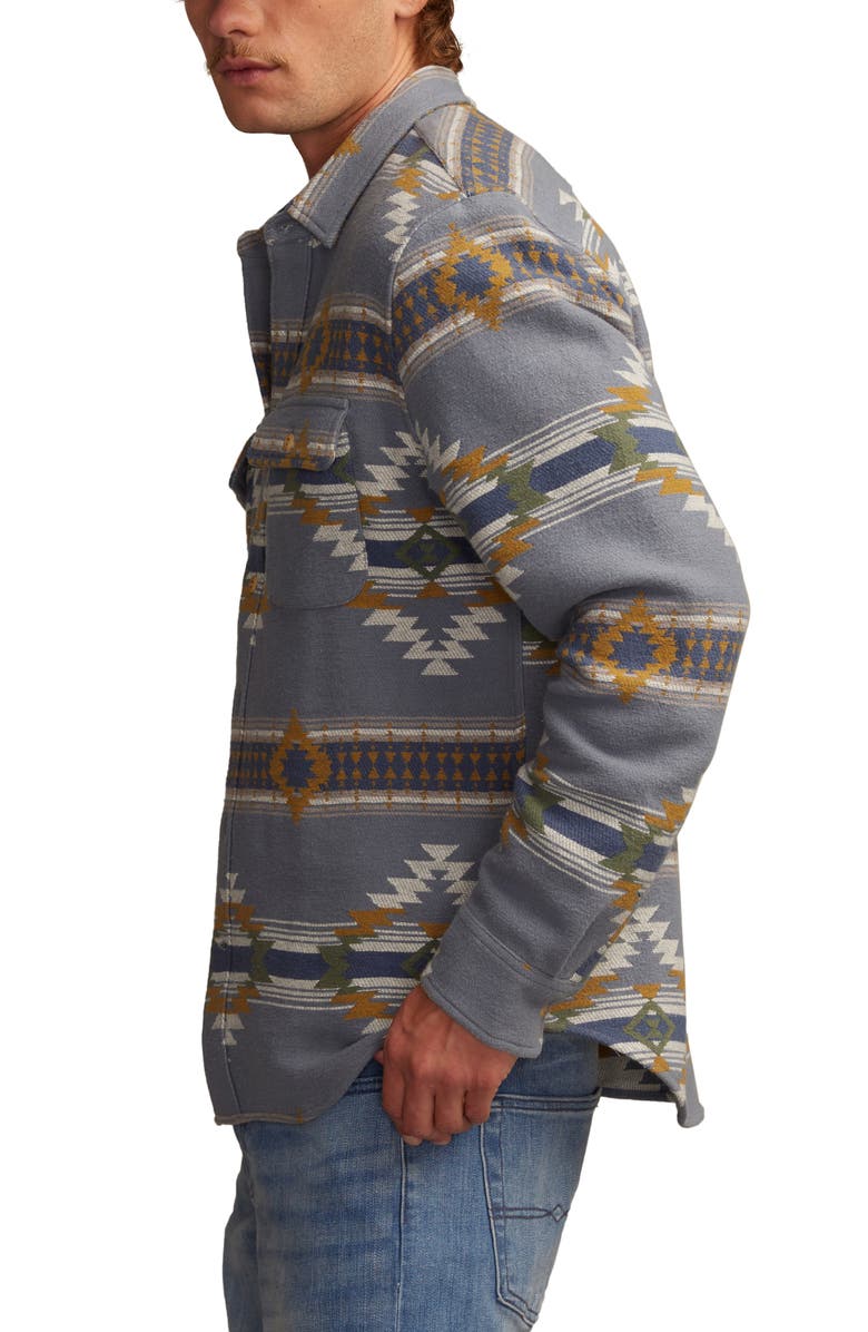 Lucky Brand Southwestern Humboldt Button-Up Cotton Shirt, Alternate, color, Blue Multi