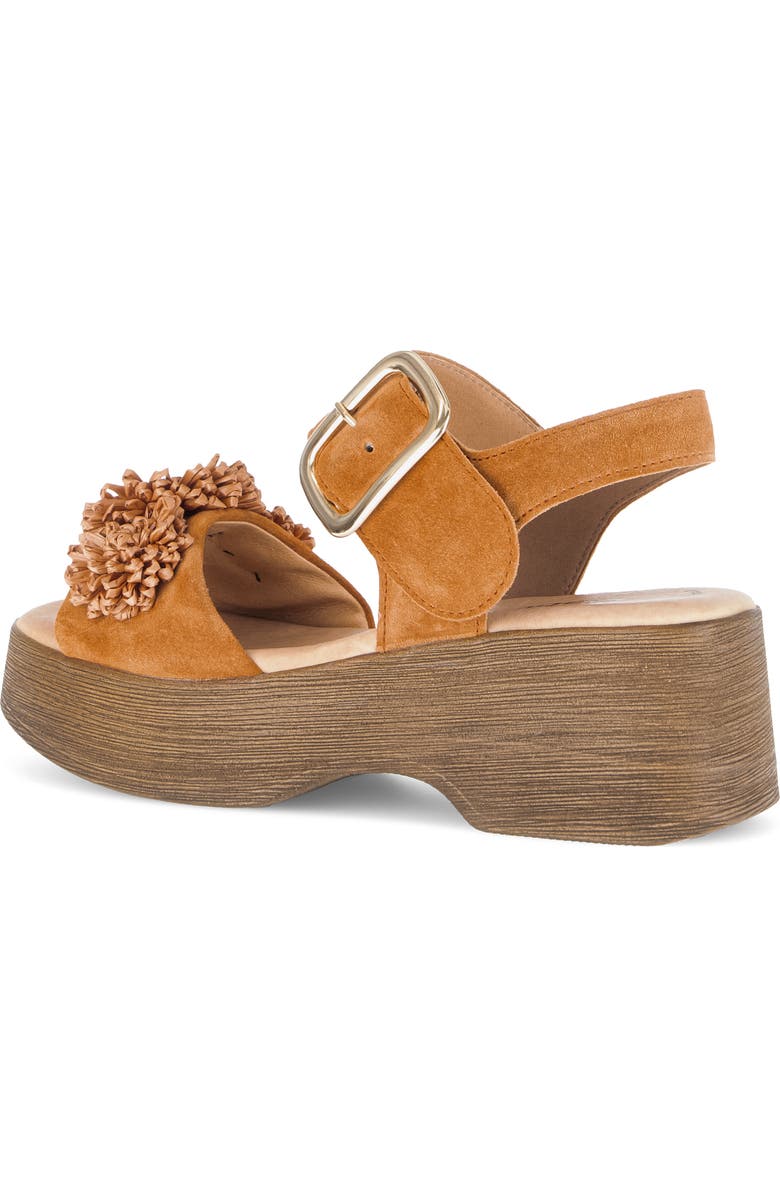 Gabor Raffia Appliqué Platform Sandal, Alternate, color, Valley