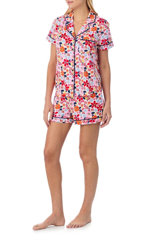 Kate Spade New York Print Short Pajamas In Pink