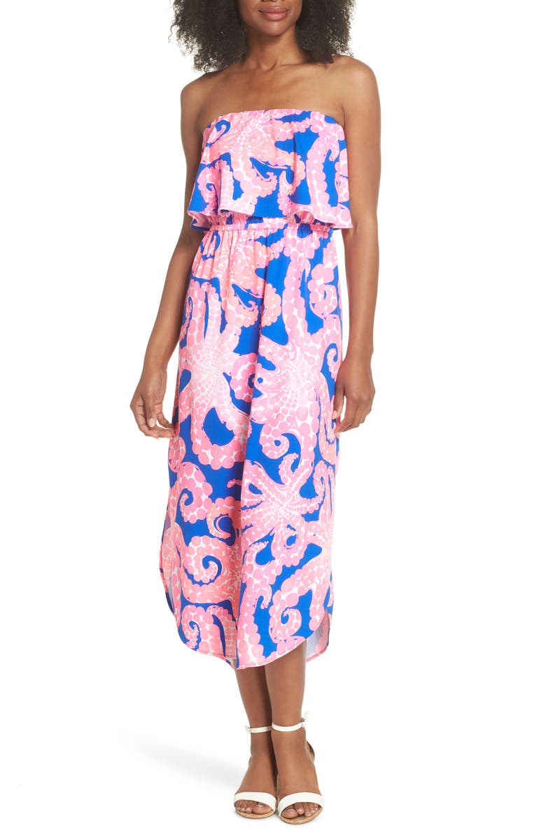 Lilly Pulitzer<sup>®</sup> Meridian Strapless Midi Dress, Alternate, color,