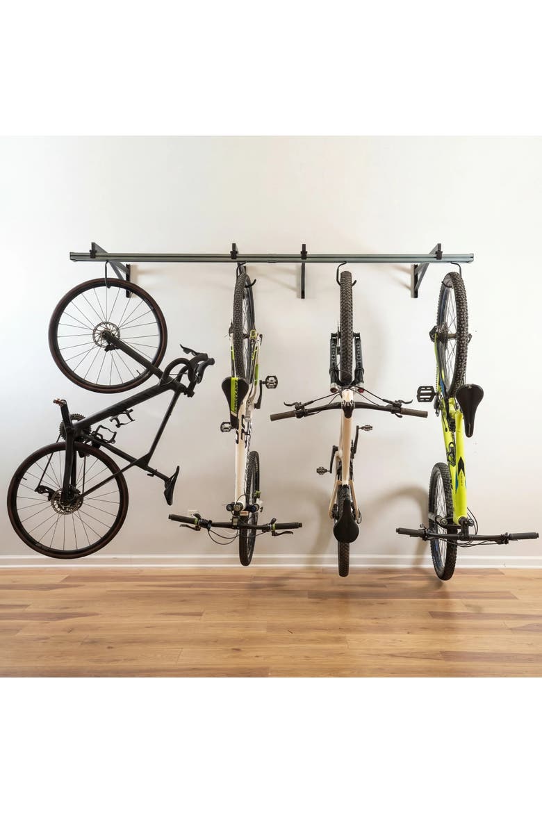 CycleSlide - Wall Mounted Bike Storage - 5 - 8 Bikes, Alternate, color, Grey