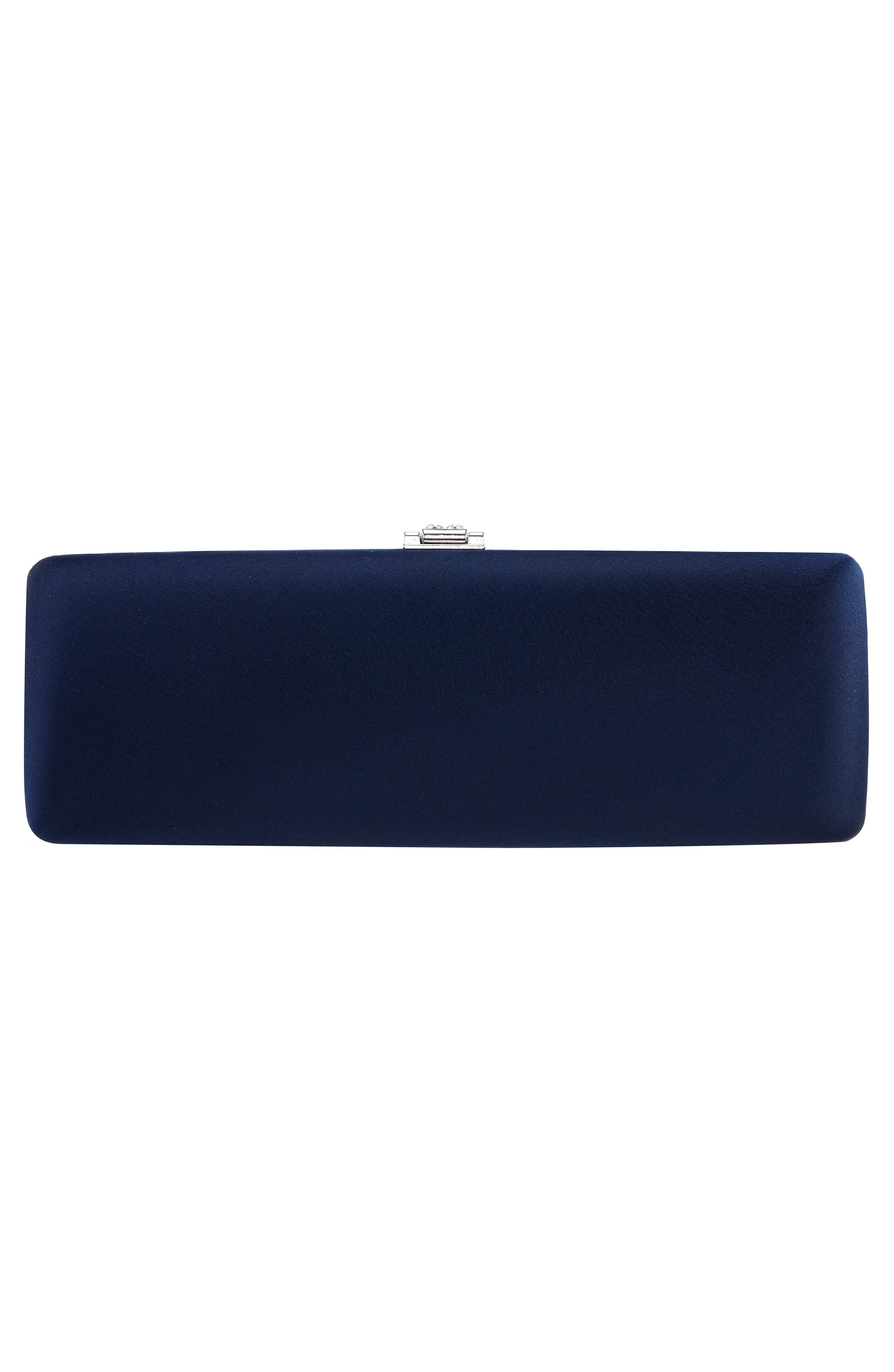 Rumi Crystal Ring Frame Clutch, Alternate, color, NAVY