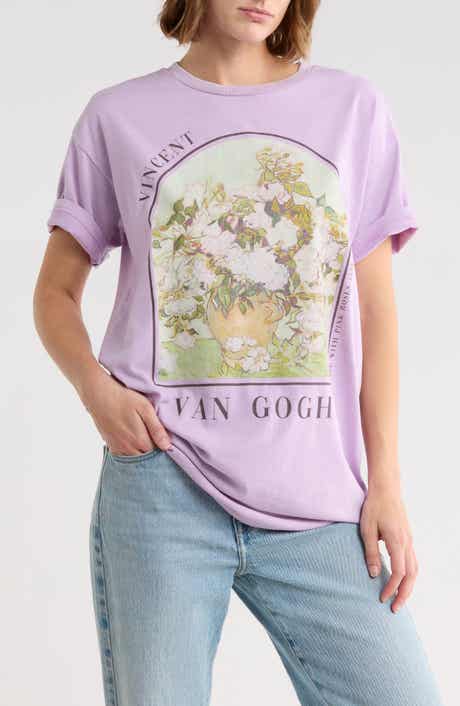 Philcos Vase with Pink Roses Cotton Graphic T-Shirt
