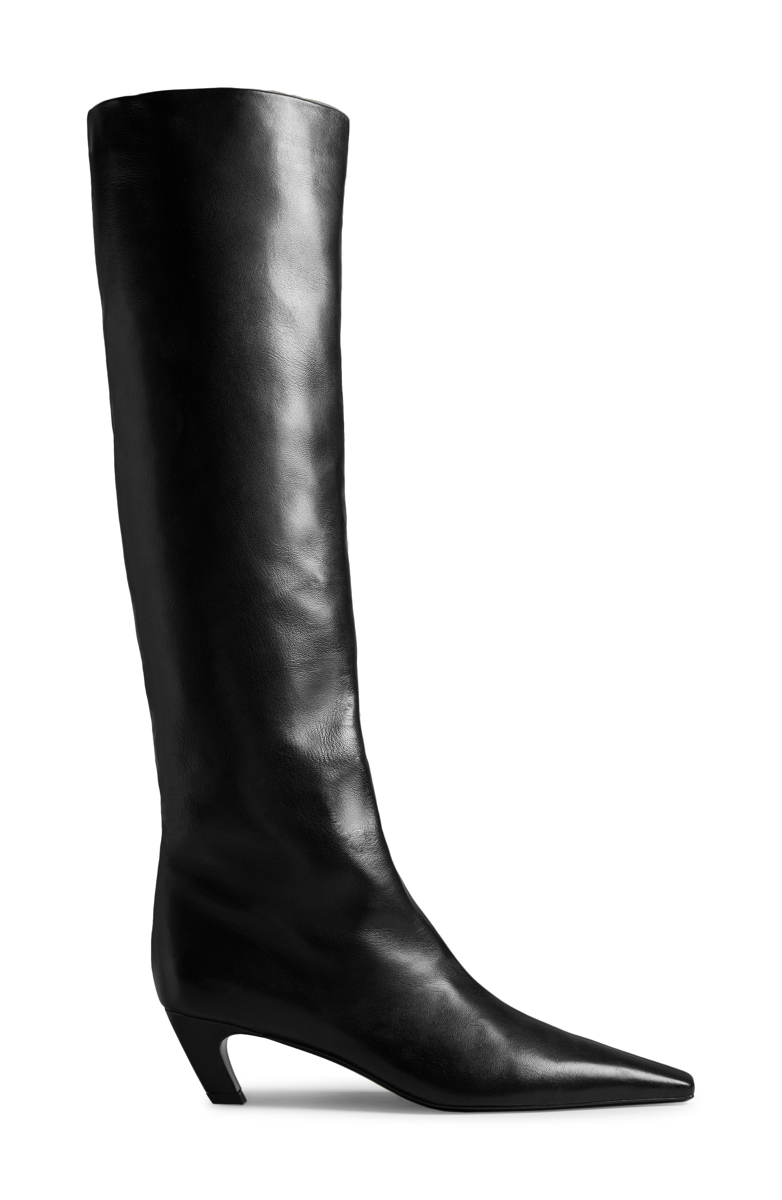 Khaite Davis Knee High Boot, Alternate, color, Black