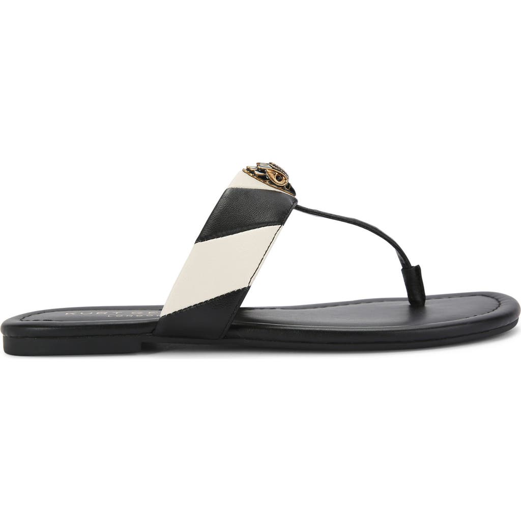 Kurt Geiger London Kensington T-strap Flip Flop In Black