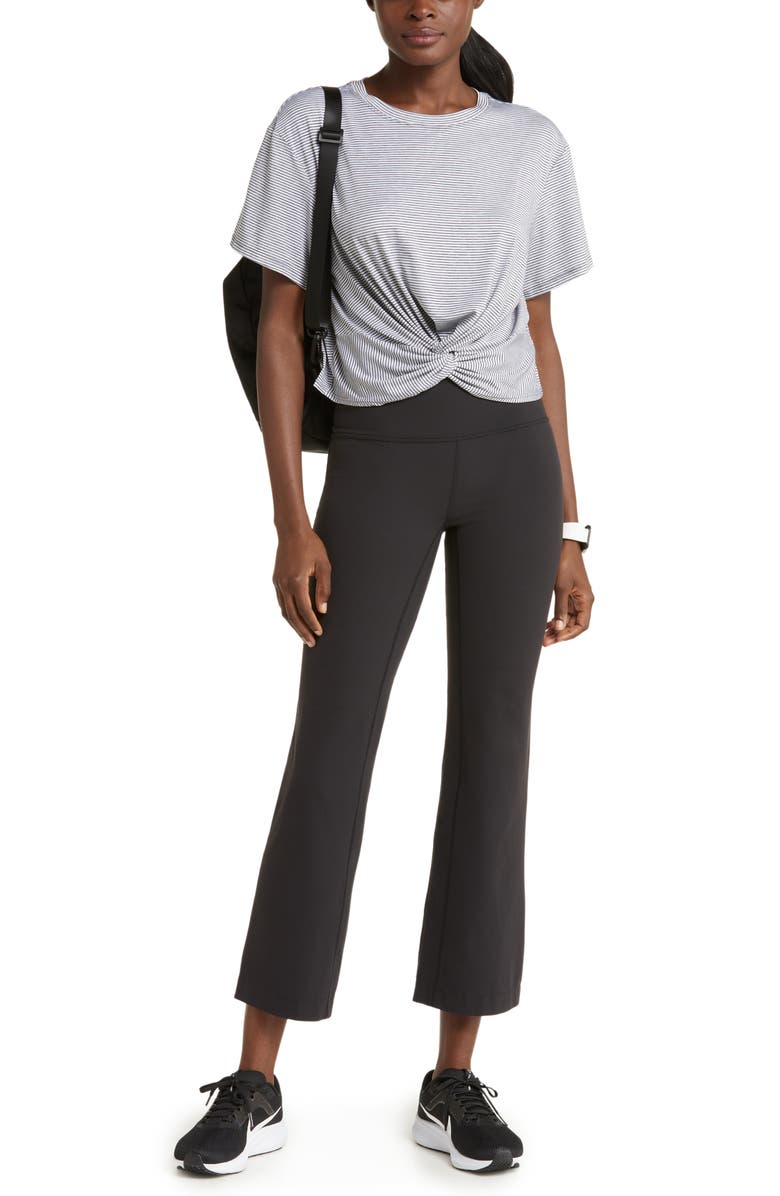 Zella Twist Stripe T-Shirt, Alternate, color, White