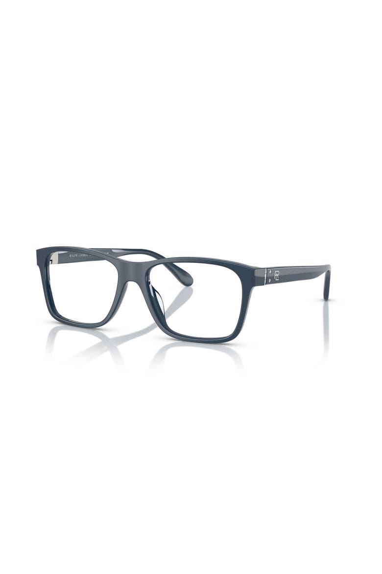 56mm Rectangle optical glasses, Main, color, Blue
