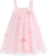 Mimi Tutu Suvanna Pom-Pom Tulle Dress with Bow Clip