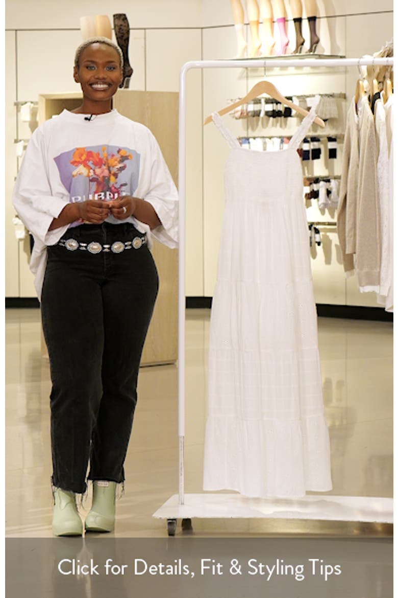 Lily Bloom Eyelet Ruffle Maxi Dress video