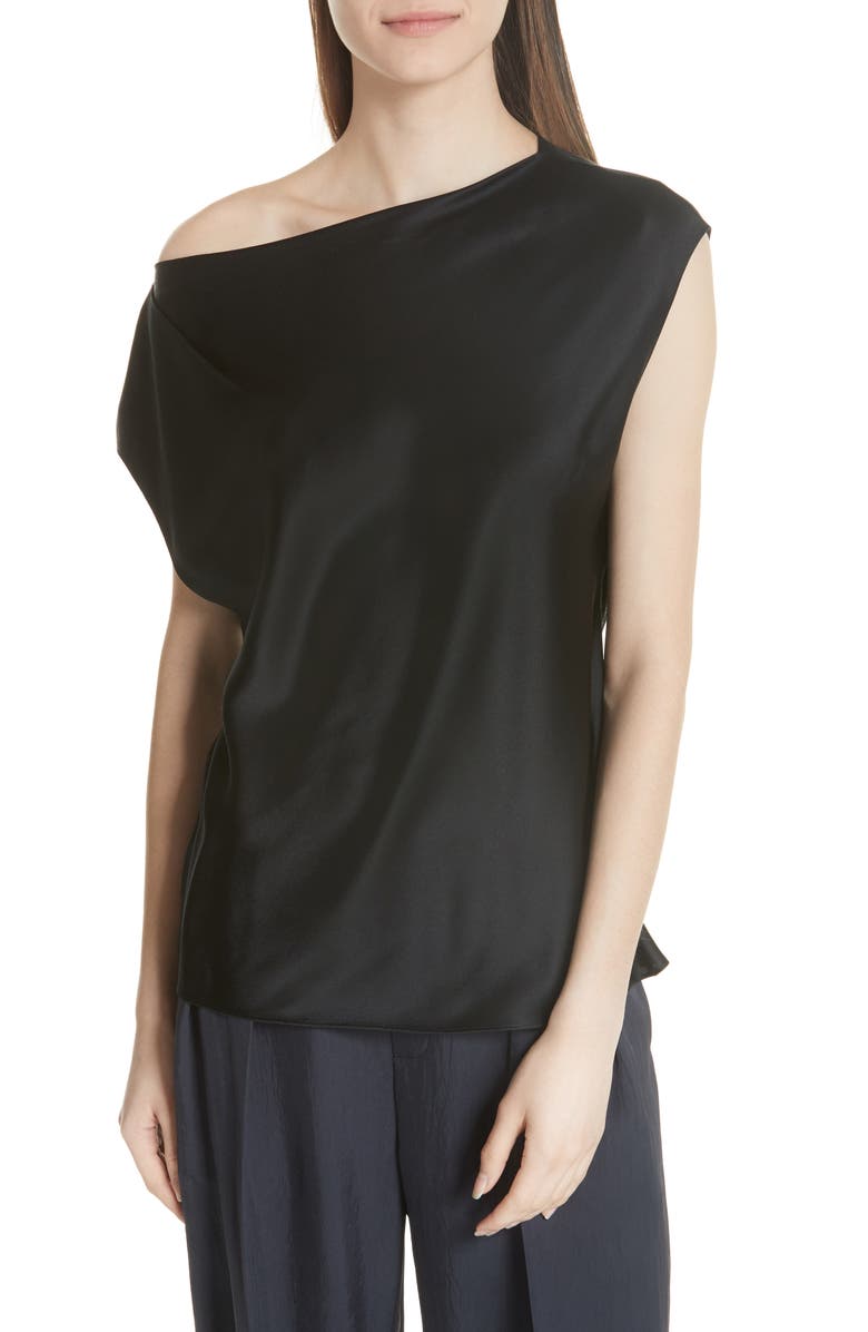 Vince Silk Off the Shoulder Blouse, Main, color,