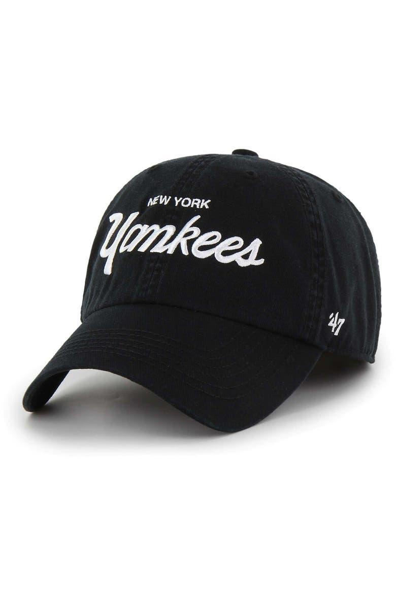 '47 Men's '47 Black New York Yankees Crosstown Classic Franchise Fitted Hat, Main, color, 