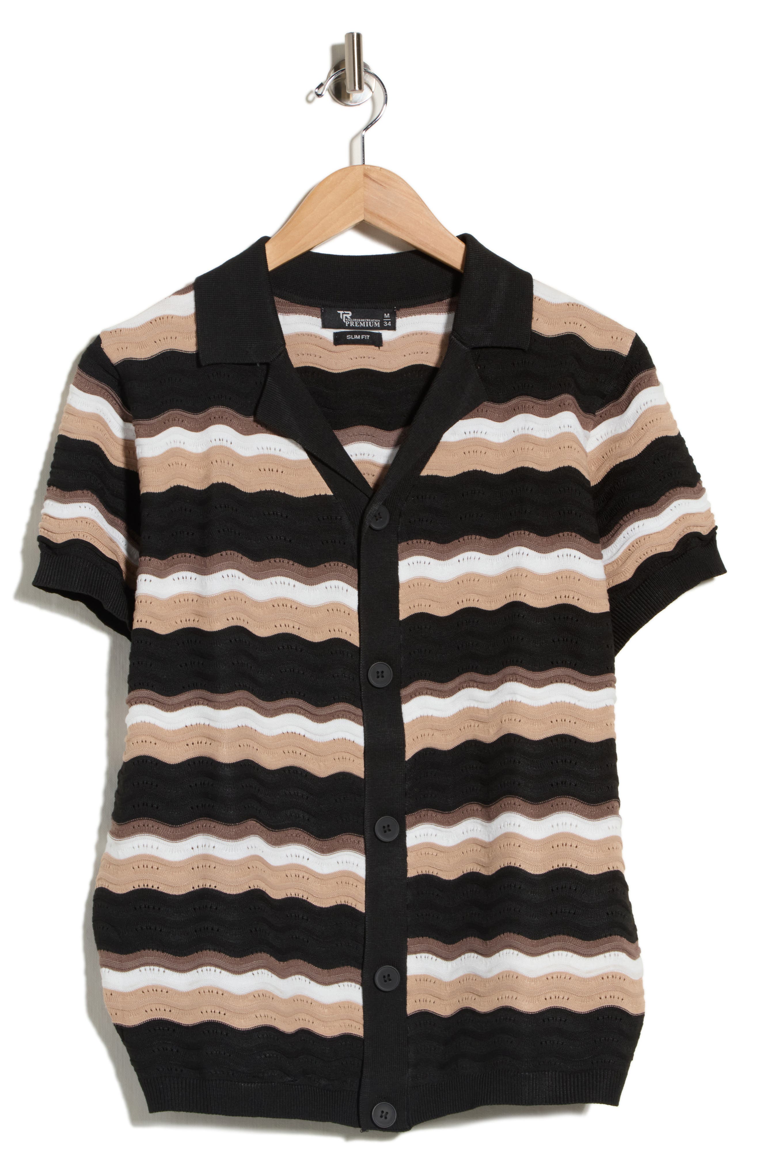 T.R. PREMIUM Textured Stripe Sweater Polo