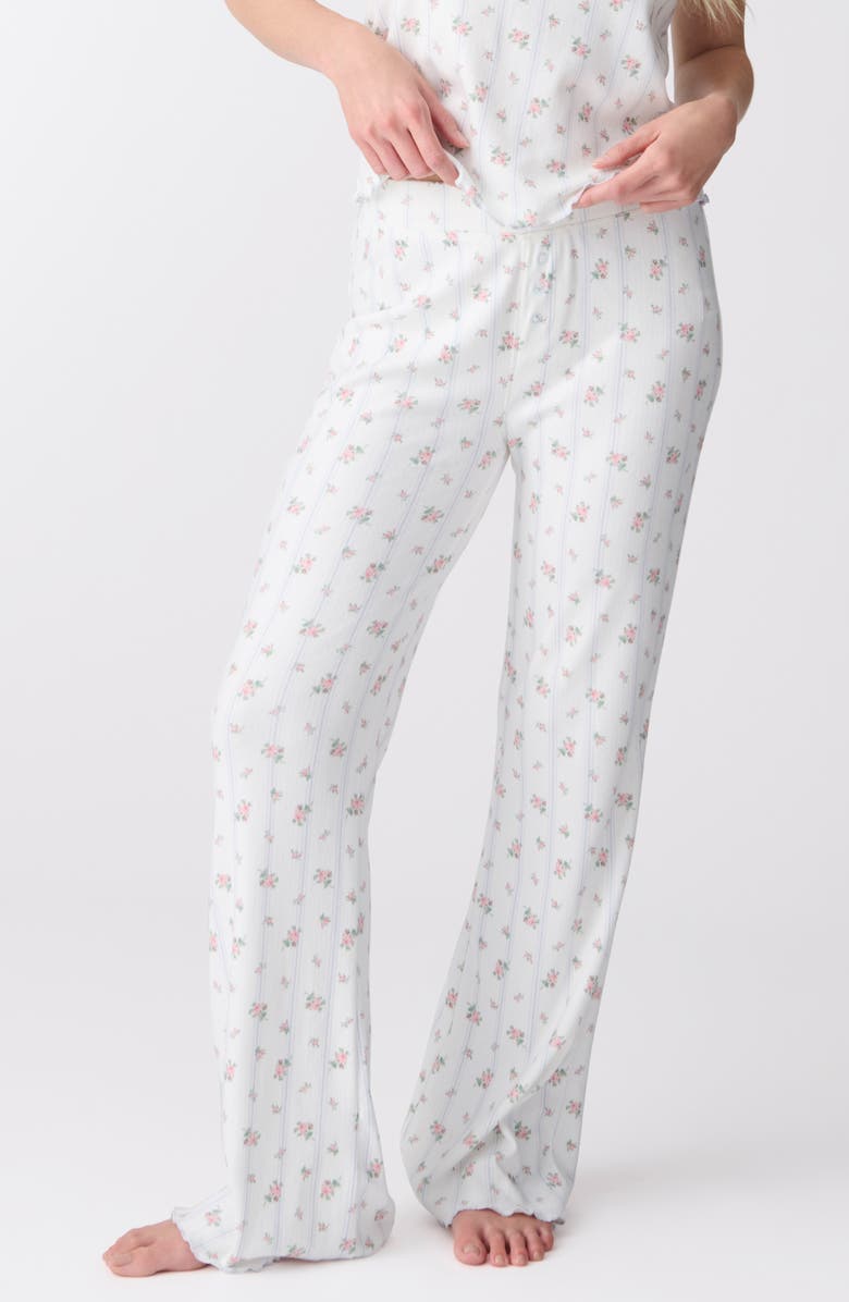 PJ Salvage Crazy in Love Brushed Pointelle Pajama Pants, Main, color, 