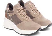 NeroGiardini Mixed Media Platform Wedge Sneaker