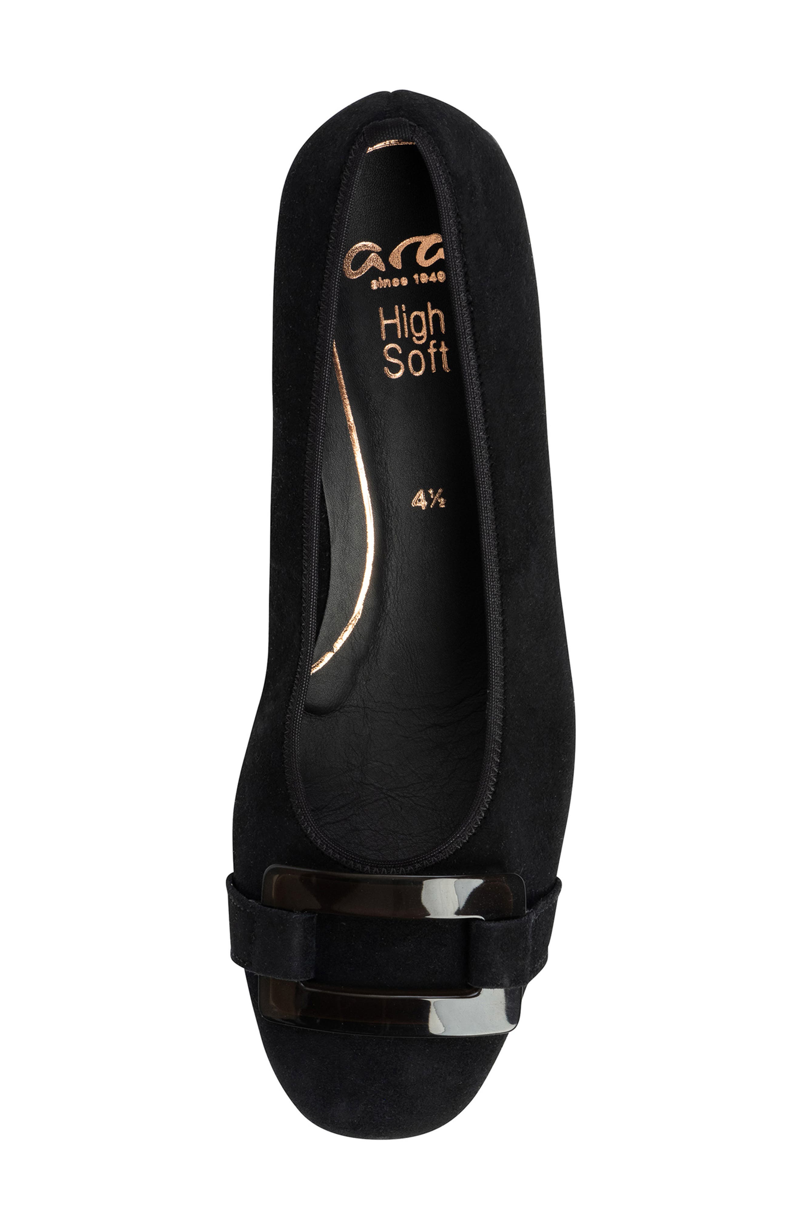 ara Gentian Pump, Alternate, color, Black Suede