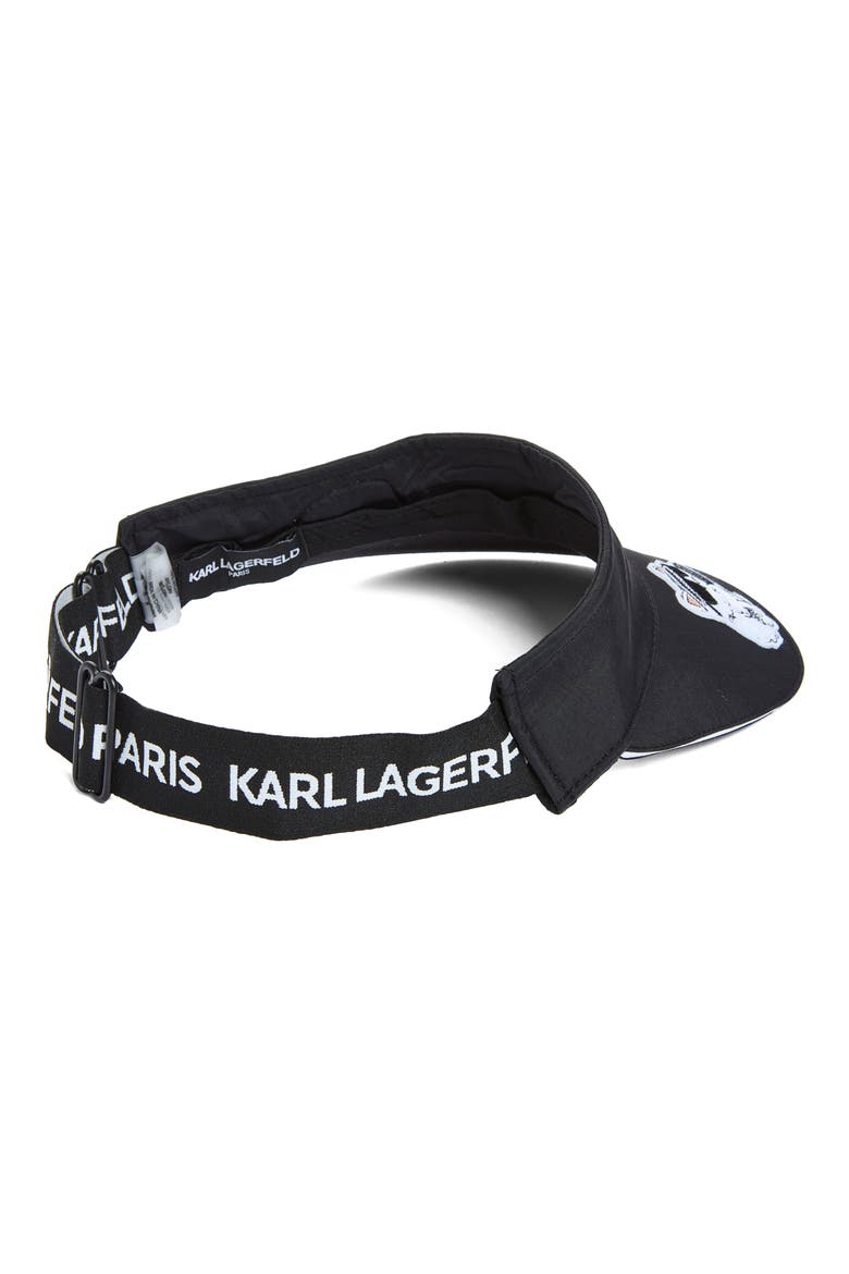 Karl & Choupette Visor, Alternate, color, BLACK