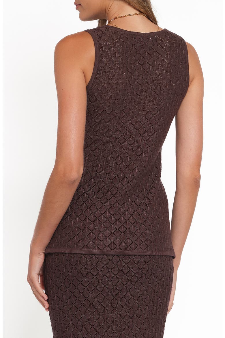 Asplie Pointelle Sweater Vest, Alternate, color, ESPRESSO