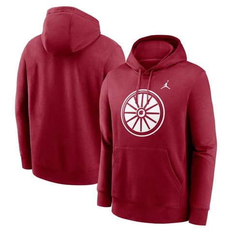 Men's Jordan Brand Crimson Oklahoma Sooners Primetime Alternate Logo Club Fleece Pullover Hoodie