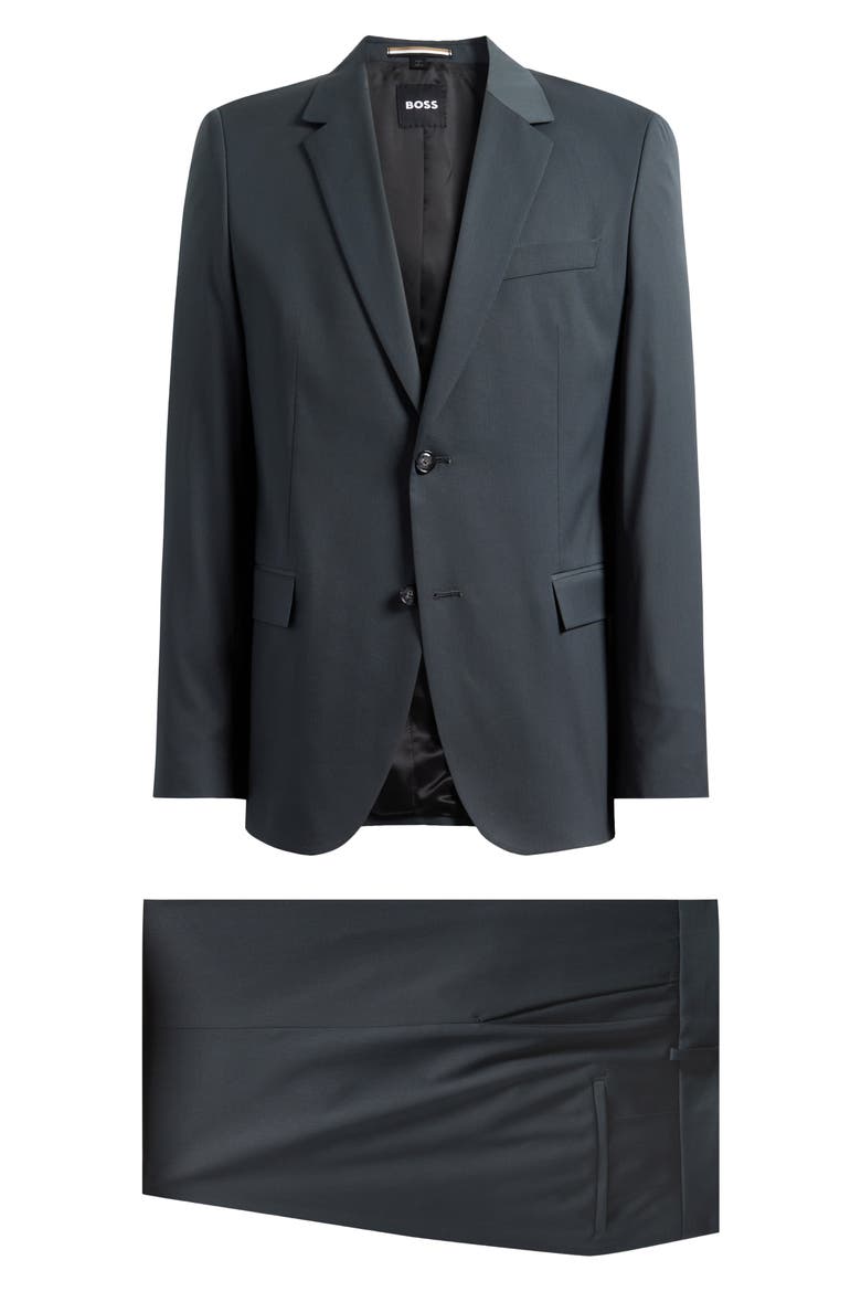 Houston Slim Fit Dark Green Wool Suit, Main, color, OPEN GRN