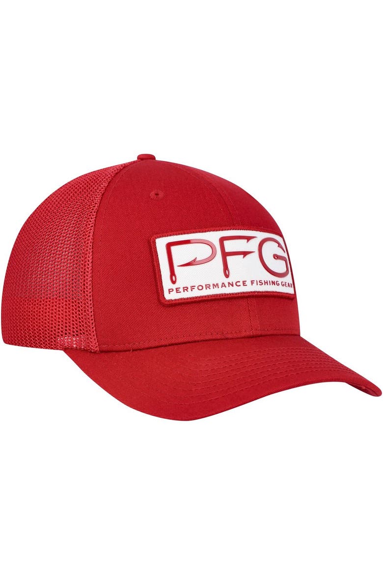 Men's Columbia Cardinal Arkansas Razorbacks PFG Hooks Flex Hat, Alternate, color, Cardinal