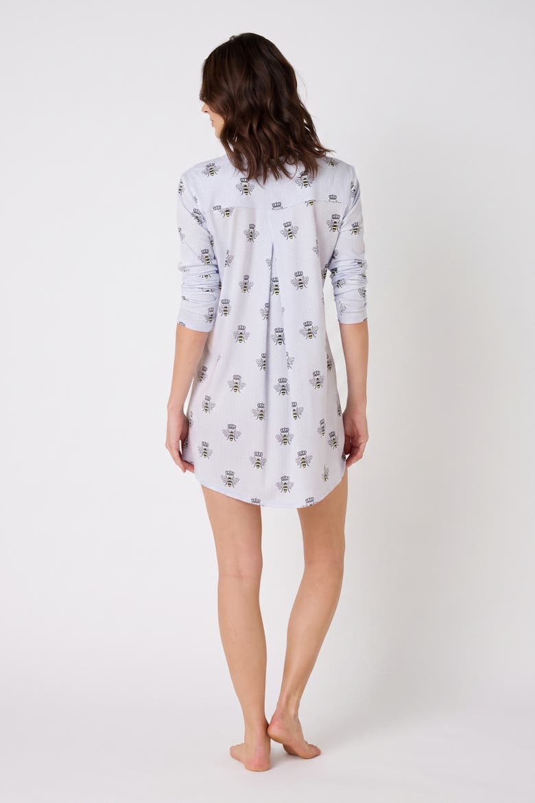 Pima Knit Night Shirt, Alternate, color, Queen Bee Blue