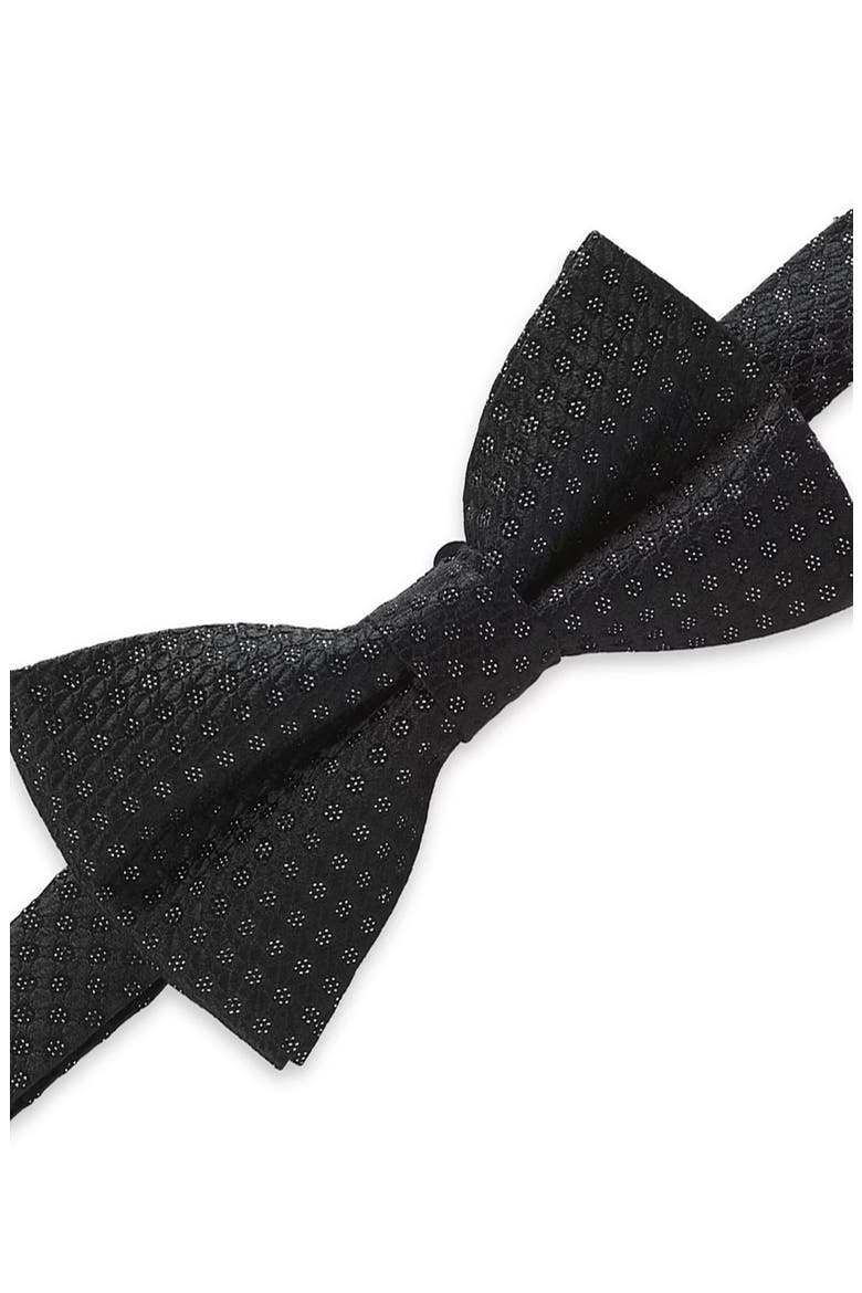 Floral Pre-Tied Bow Tie, Alternate, color, BLACK/ SILVER