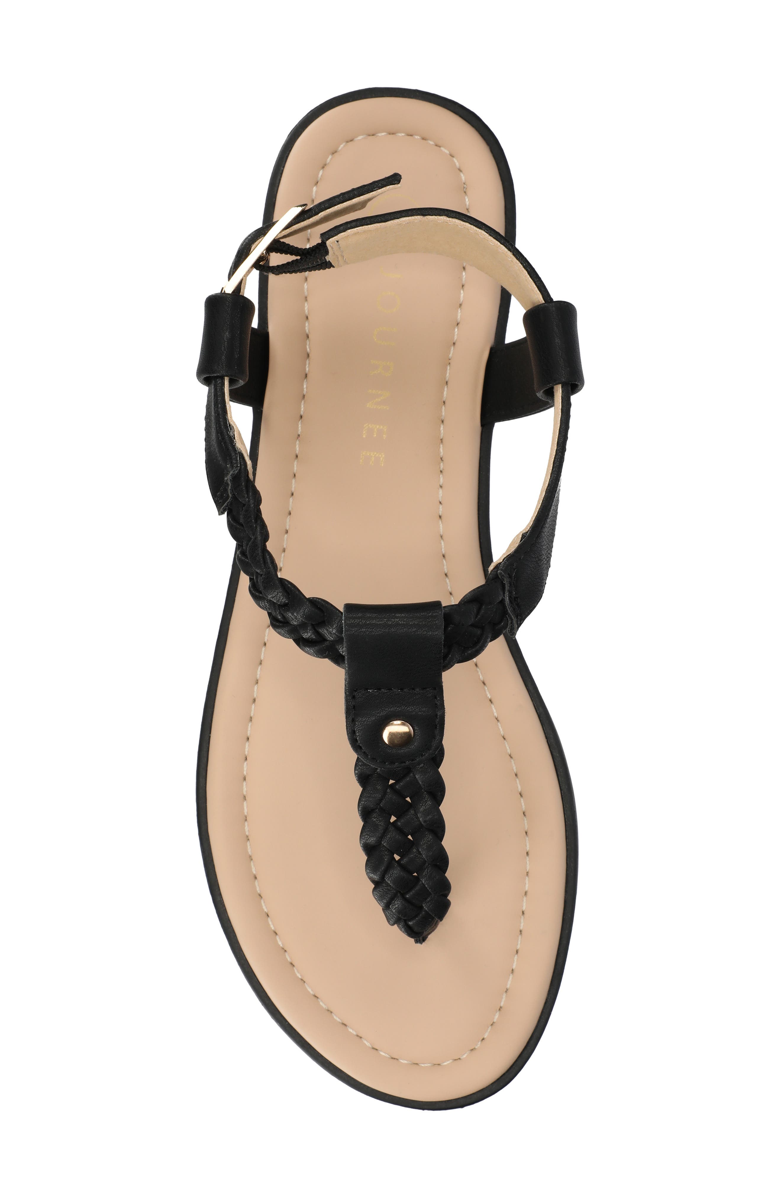 Journee Collection Genevive Sandal, Alternate, color, Black