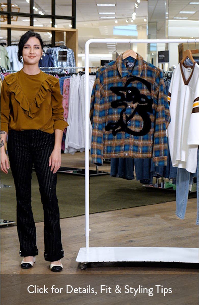 Angel Plaid Flannel Snap-Up Shirt Jacket, sales video thumbnail