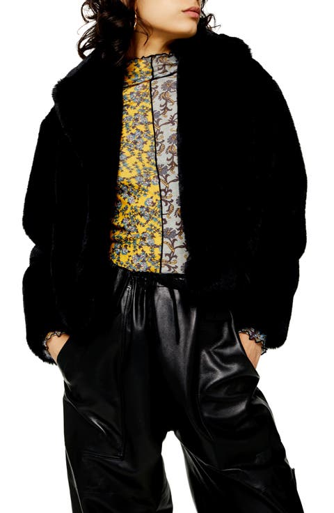 Faux Fur Crop Jacket