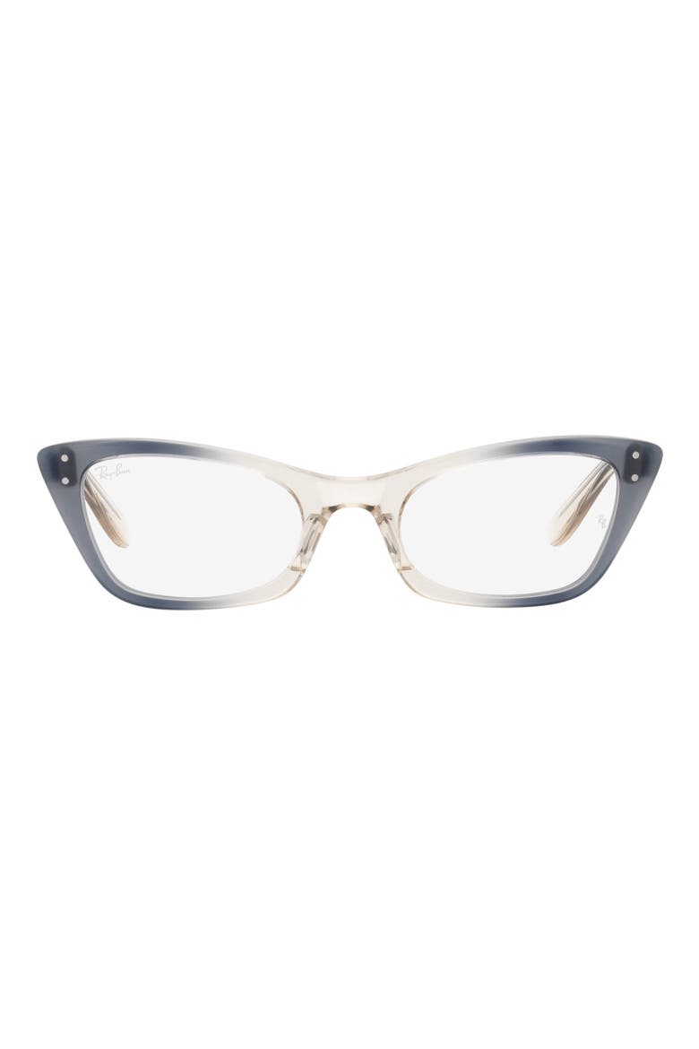 47mm Cat Eye Optical Glasses, Main, color, TRANSPARENT BLUE
