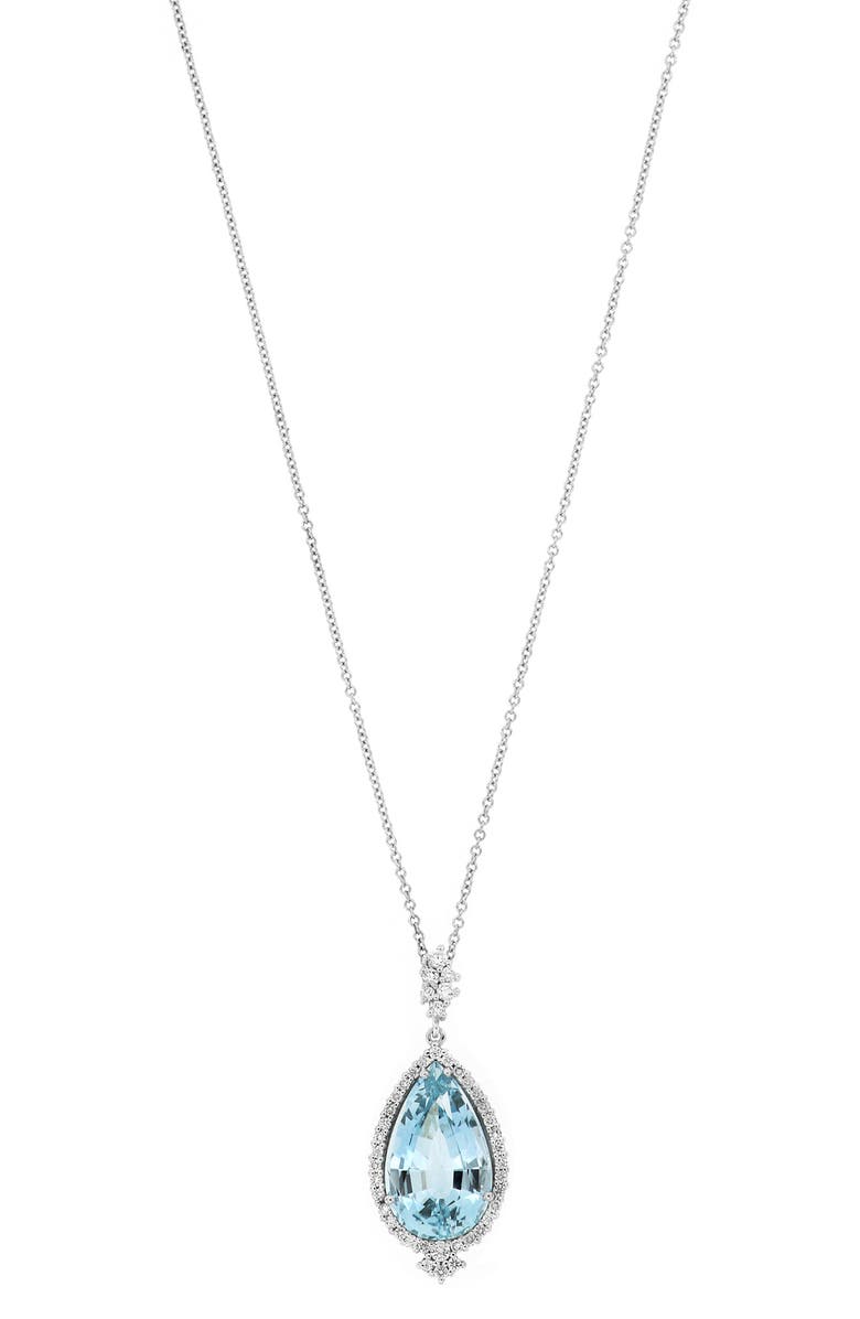 Bony Levy Aquamarine & Diamond Pendant Necklace, Main, color, 18K White Gold Aquamarine