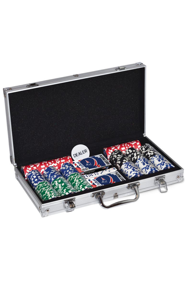 New England Patriots 300 Piece Poker Set, Alternate, color, Multicolor