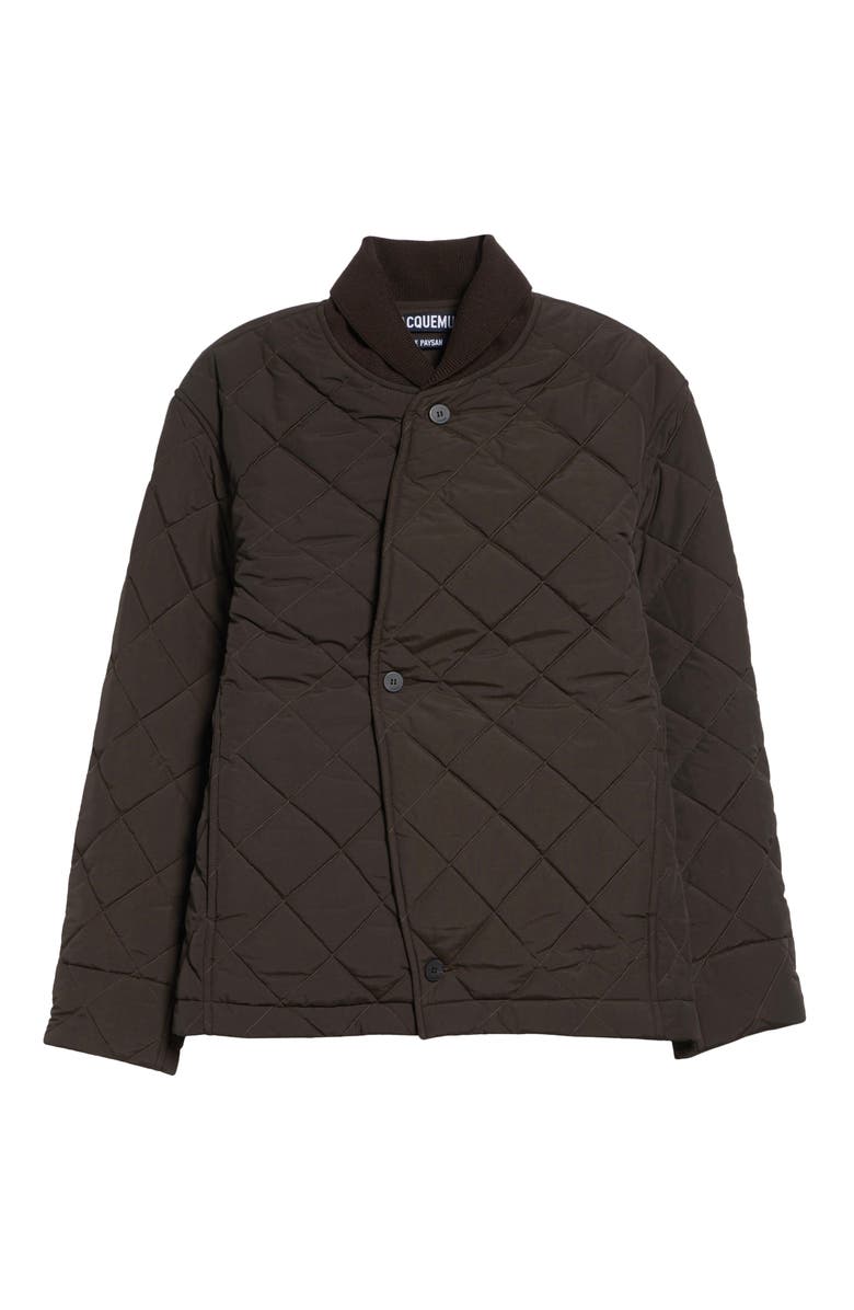 Jacquemus The Bastide Quilted Jacket, Main, color, Dark Brown
