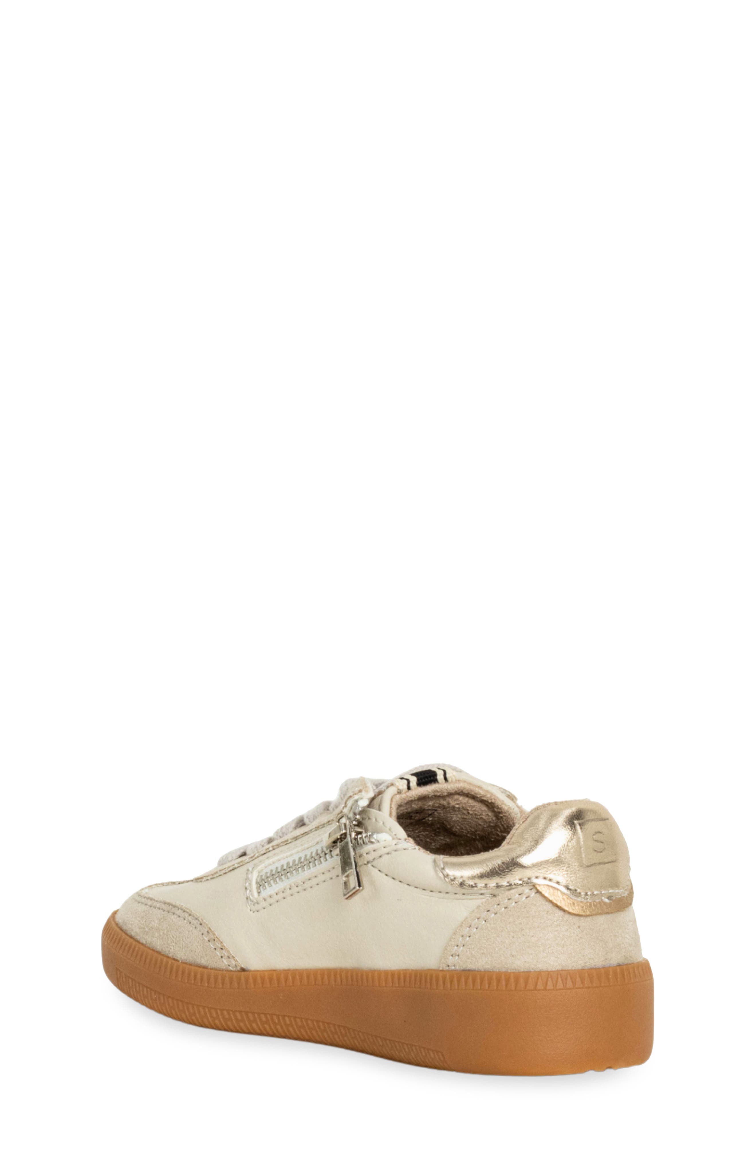 Kids' Stevie Mini Sneaker, Alternate, color, BEIGE/ METALLICS