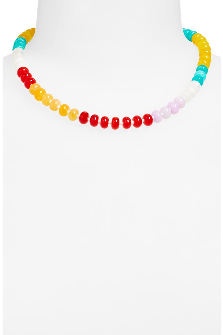 Oihana Multicolor Beaded Necklace, Alternate, color, GOLD