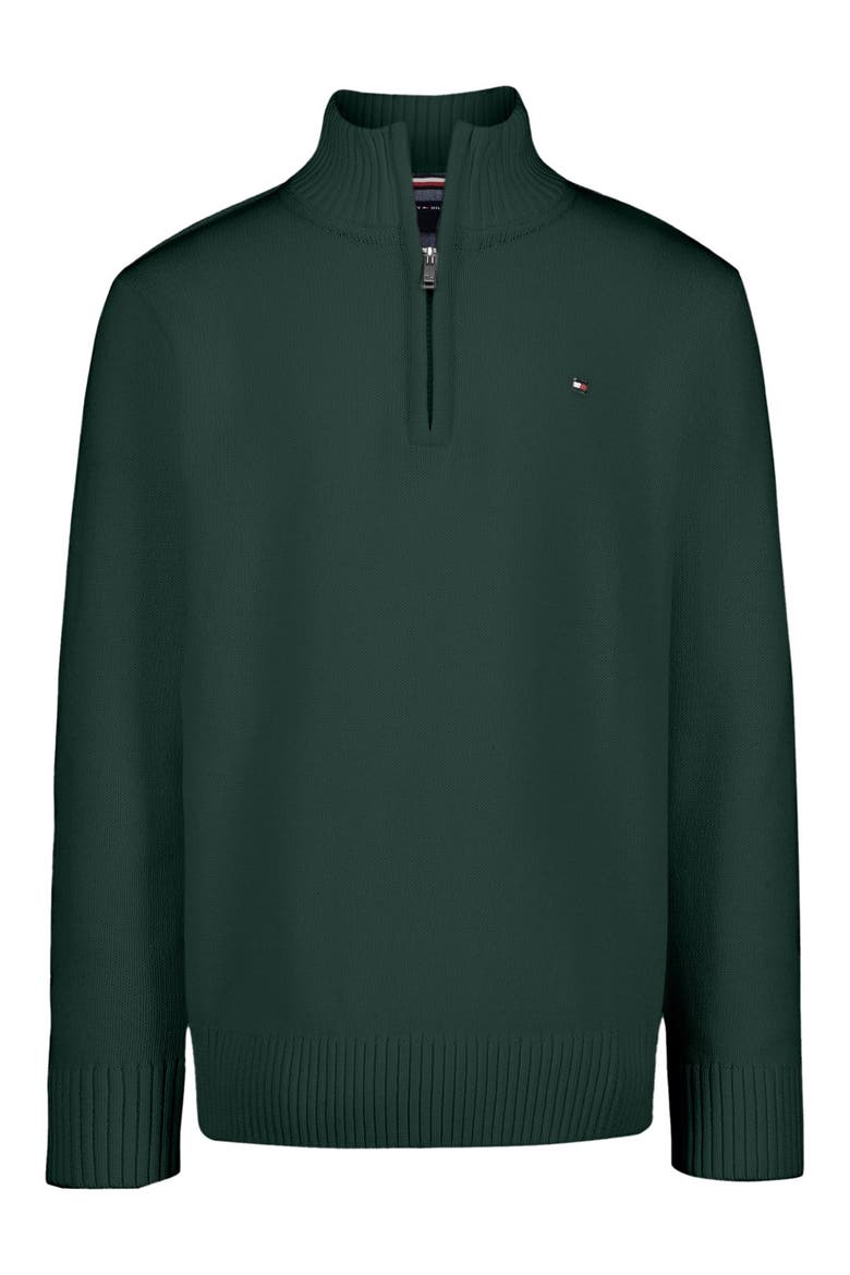 Kids' Cotton Quarter Zip Sweater, Main, color, JUNE BUG