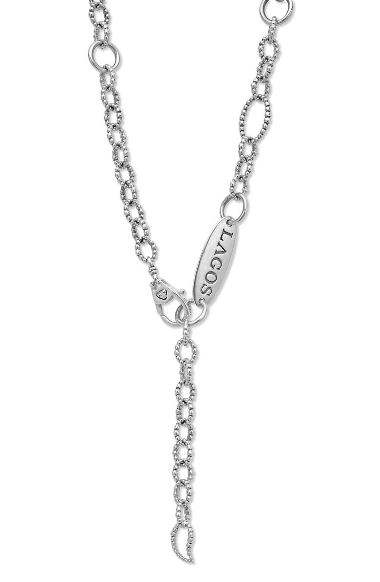 LAGOS Luna Freshwater Pearl Station Necklace, Alternate, color, Gold