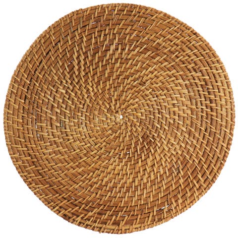 14 Inch Rattan Woven Circular Placemat