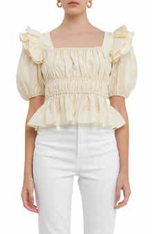 Endless Rose Ruffle Puff Sleeve Top