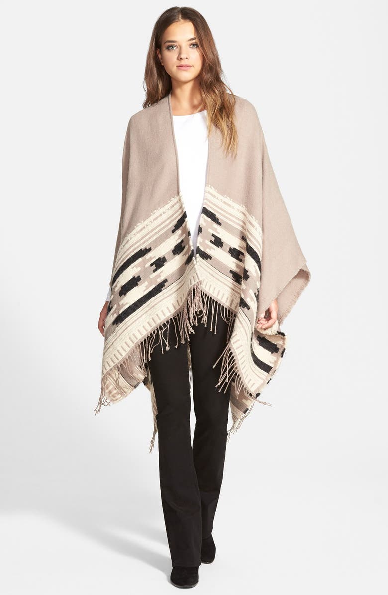 Vince Camuto Geometric Weave Cape, Main, color, 
