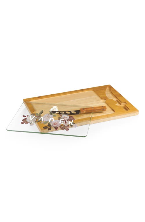 Picnic Time Star Wars Darth Vader Icon Wood Serving Tray With Knife In Brown