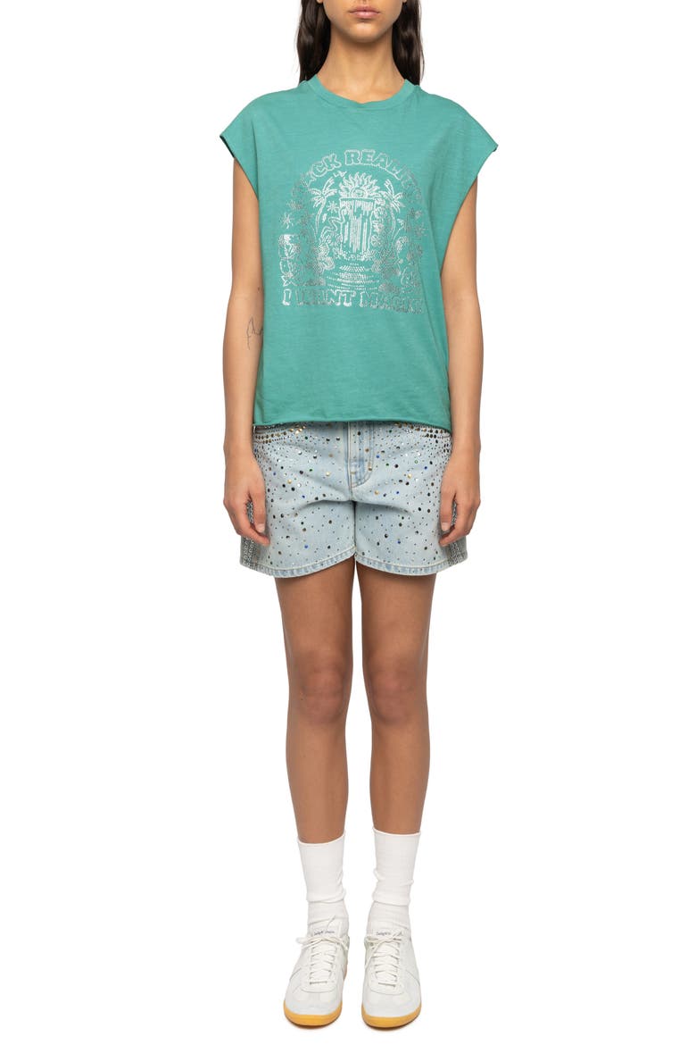 Cloe Embellished Tee, Alternate, color, BORNEO