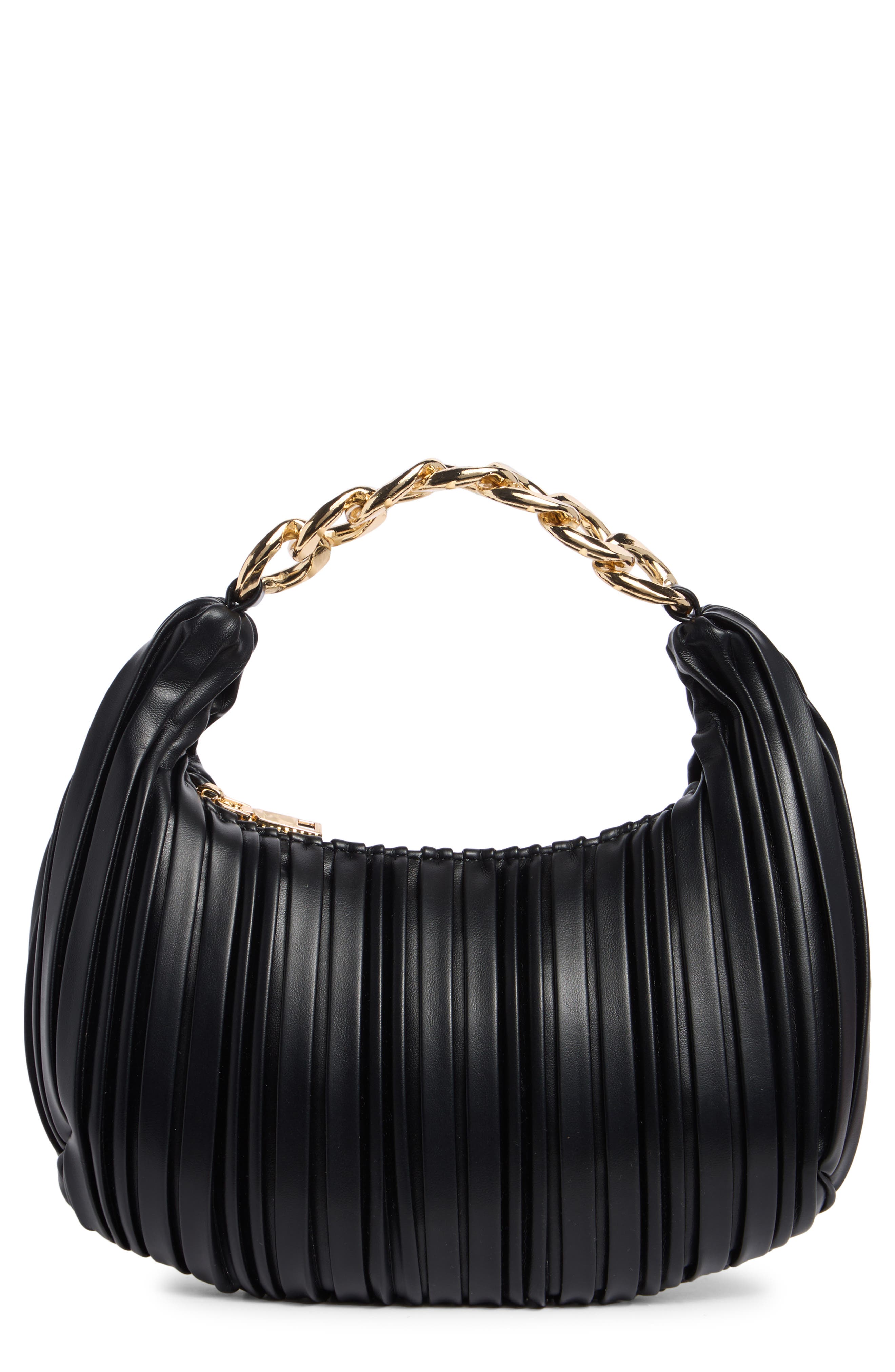URBAN EXPRESSIONS HANDBAGS Pleated Chain Shoulder Bag, Main, color, 