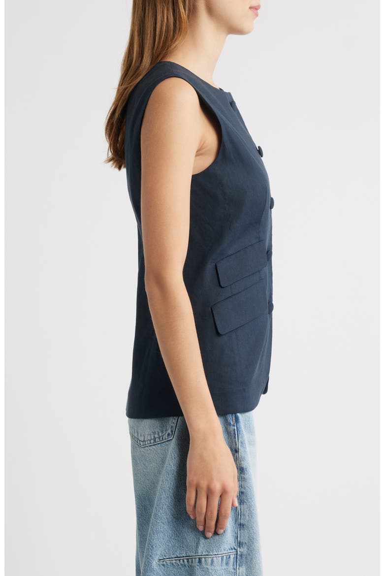 Slade Linen Blend Vest, Alternate, color, SAL