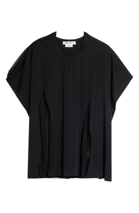 Pleated Tricot T-Shirt