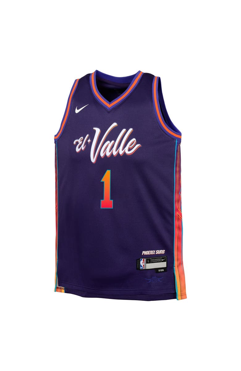Nike Youth Nike Devin Booker Purple Phoenix Suns  Swingman Replica Jersey - City Edition, Alternate, color, 