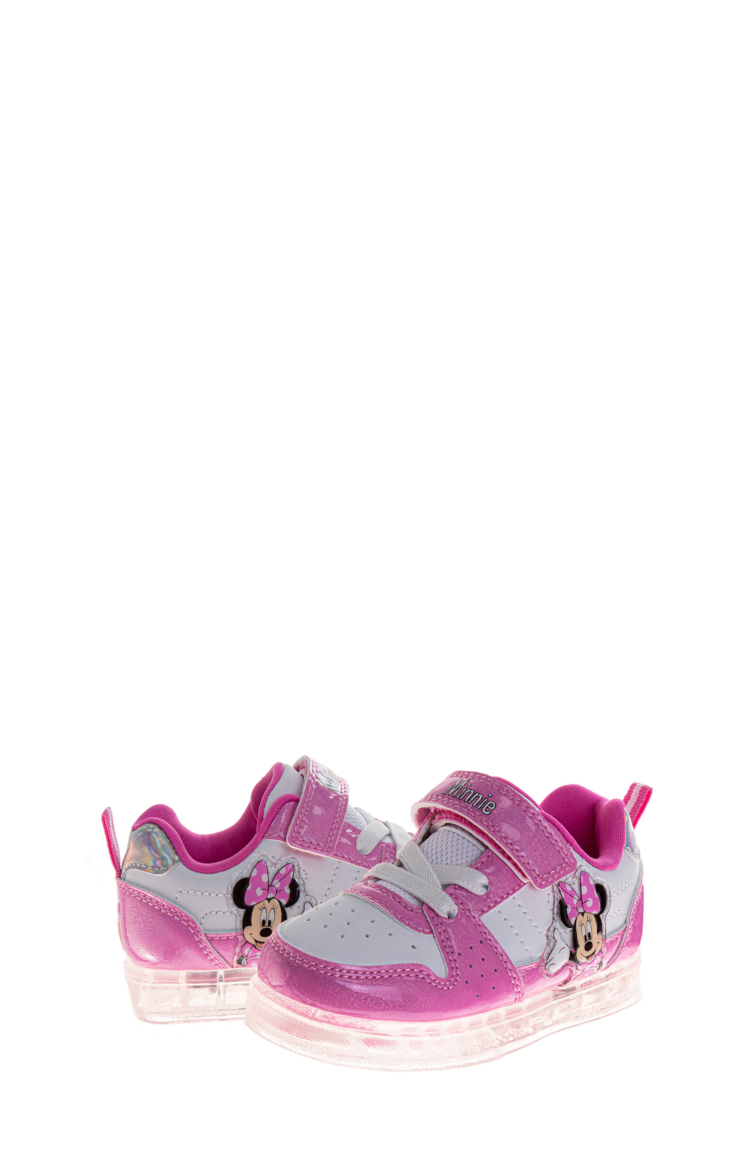 JOSMO Kids' x Disney Minnie Mouse Light-Up Sneaker, Alternate, color, Pink White