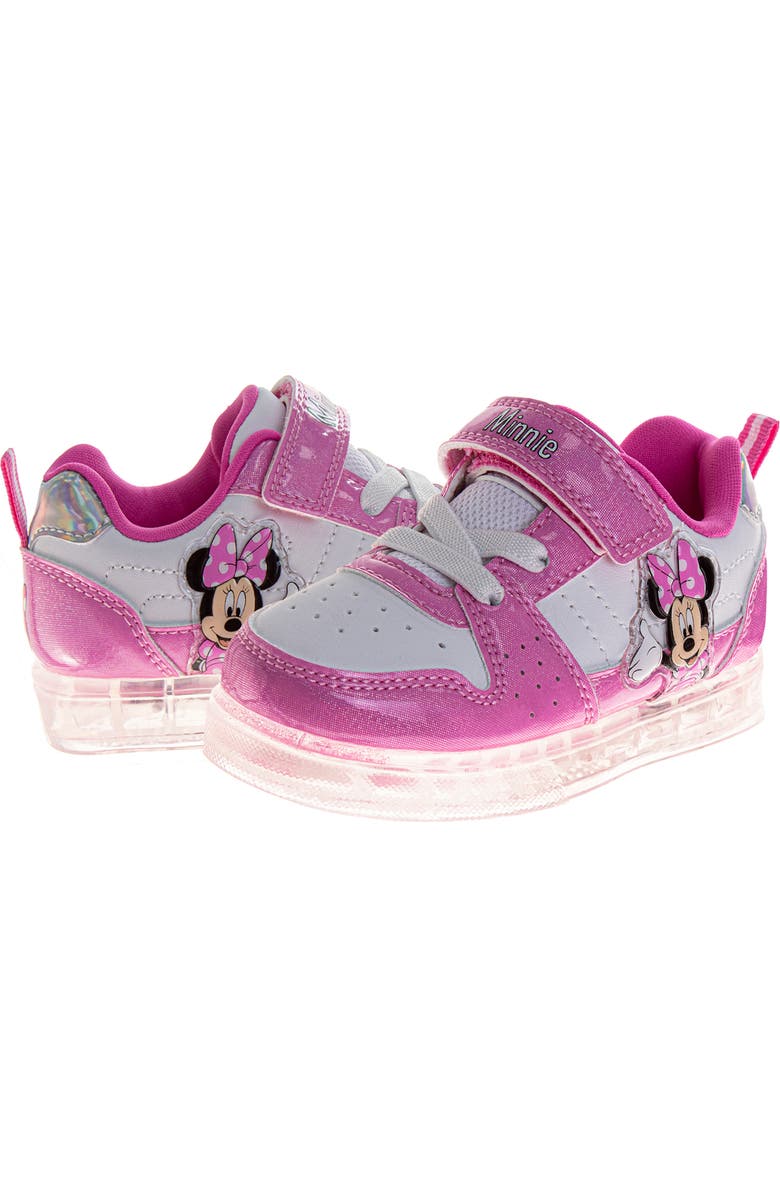 JOSMO Kids' x Disney Minnie Mouse Light-Up Sneaker, Alternate, color, Pink White